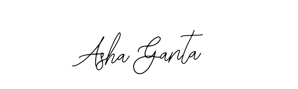Also we have Asha Ganta name is the best signature style. Create professional handwritten signature collection using Bearetta-2O07w autograph style. Asha Ganta signature style 12 images and pictures png