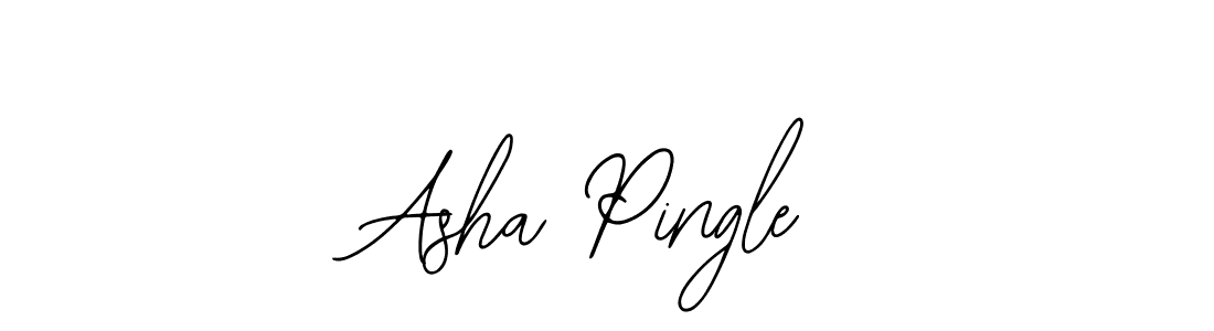 How to make Asha Pingle name signature. Use Bearetta-2O07w style for creating short signs online. This is the latest handwritten sign. Asha Pingle signature style 12 images and pictures png