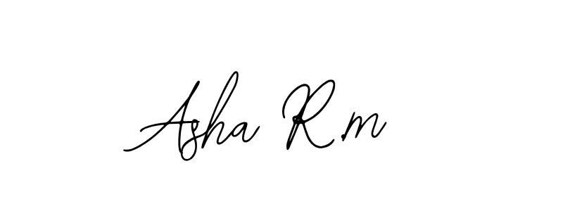 Design your own signature with our free online signature maker. With this signature software, you can create a handwritten (Bearetta-2O07w) signature for name Asha R.m. Asha R.m signature style 12 images and pictures png