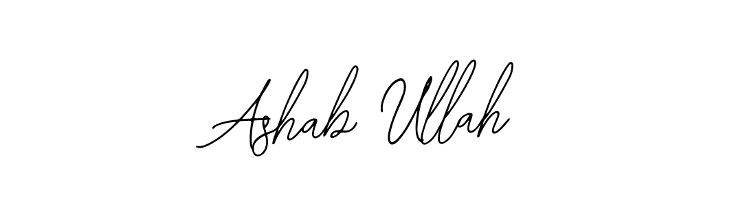 Also we have Ashab Ullah name is the best signature style. Create professional handwritten signature collection using Bearetta-2O07w autograph style. Ashab Ullah signature style 12 images and pictures png