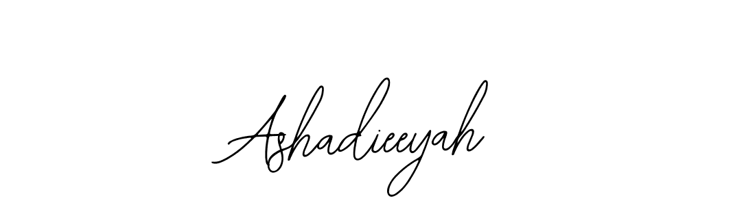 Use a signature maker to create a handwritten signature online. With this signature software, you can design (Bearetta-2O07w) your own signature for name Ashadieeyah. Ashadieeyah signature style 12 images and pictures png