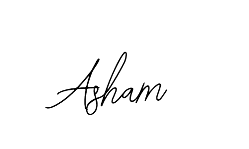 How to make Asham name signature. Use Bearetta-2O07w style for creating short signs online. This is the latest handwritten sign. Asham signature style 12 images and pictures png