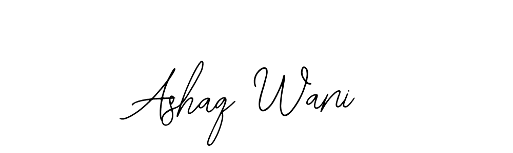 Bearetta-2O07w is a professional signature style that is perfect for those who want to add a touch of class to their signature. It is also a great choice for those who want to make their signature more unique. Get Ashaq Wani name to fancy signature for free. Ashaq Wani signature style 12 images and pictures png