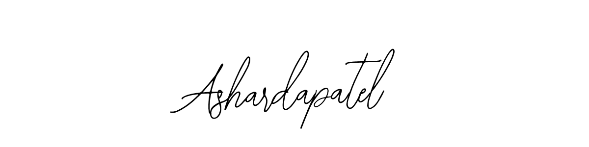 You should practise on your own different ways (Bearetta-2O07w) to write your name (Ashardapatel) in signature. don't let someone else do it for you. Ashardapatel signature style 12 images and pictures png