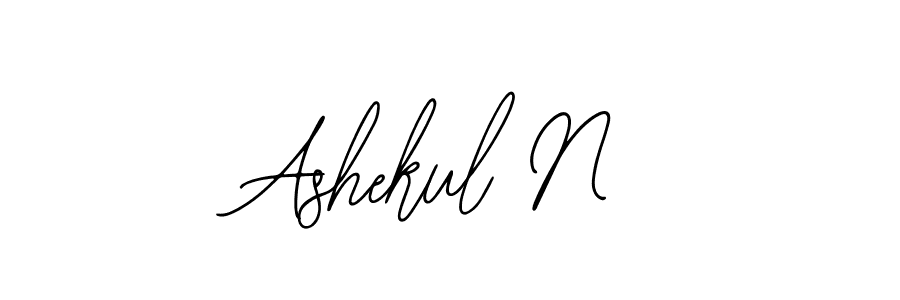 Use a signature maker to create a handwritten signature online. With this signature software, you can design (Bearetta-2O07w) your own signature for name Ashekul N. Ashekul N signature style 12 images and pictures png