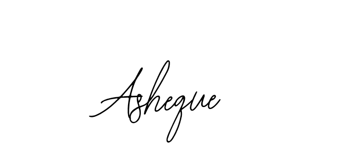 How to make Asheque name signature. Use Bearetta-2O07w style for creating short signs online. This is the latest handwritten sign. Asheque signature style 12 images and pictures png