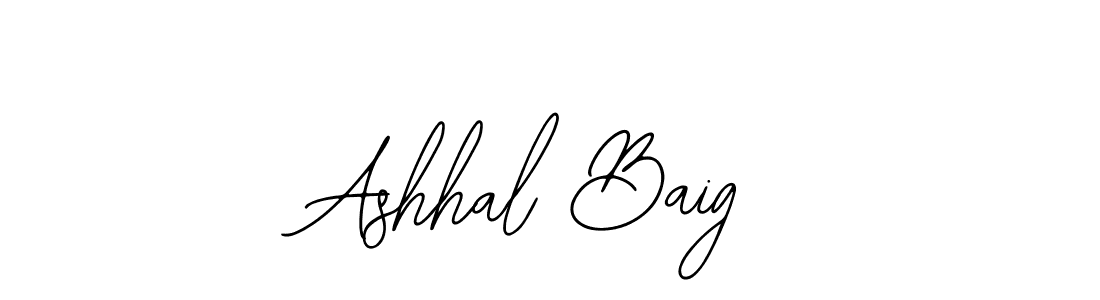 Make a beautiful signature design for name Ashhal Baig. Use this online signature maker to create a handwritten signature for free. Ashhal Baig signature style 12 images and pictures png