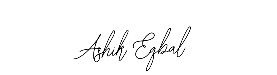 How to make Ashik Eqbal name signature. Use Bearetta-2O07w style for creating short signs online. This is the latest handwritten sign. Ashik Eqbal signature style 12 images and pictures png