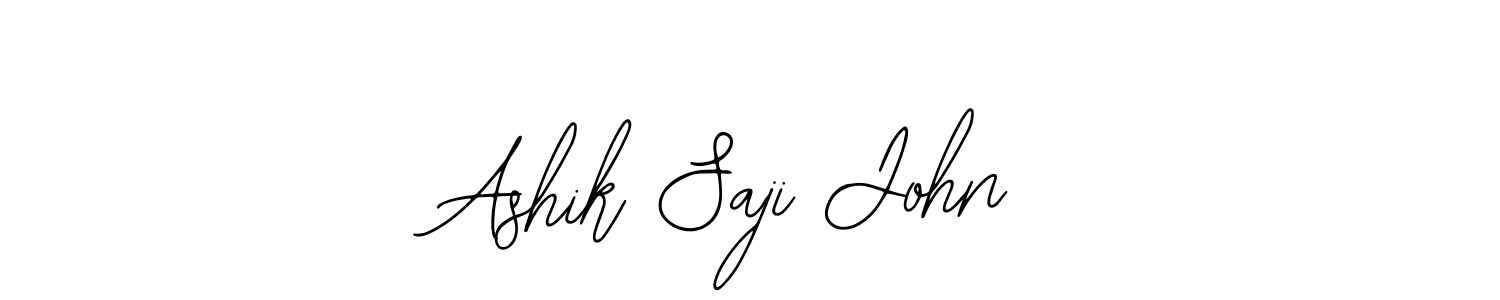 The best way (Bearetta-2O07w) to make a short signature is to pick only two or three words in your name. The name Ashik Saji John include a total of six letters. For converting this name. Ashik Saji John signature style 12 images and pictures png
