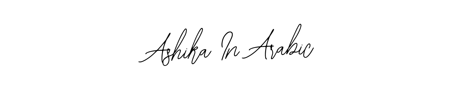 Design your own signature with our free online signature maker. With this signature software, you can create a handwritten (Bearetta-2O07w) signature for name Ashika In Arabic. Ashika In Arabic signature style 12 images and pictures png