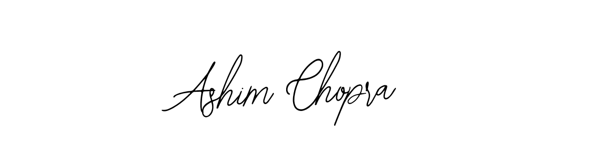 Design your own signature with our free online signature maker. With this signature software, you can create a handwritten (Bearetta-2O07w) signature for name Ashim Chopra. Ashim Chopra signature style 12 images and pictures png