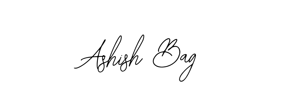 Use a signature maker to create a handwritten signature online. With this signature software, you can design (Bearetta-2O07w) your own signature for name Ashish Bag. Ashish Bag signature style 12 images and pictures png