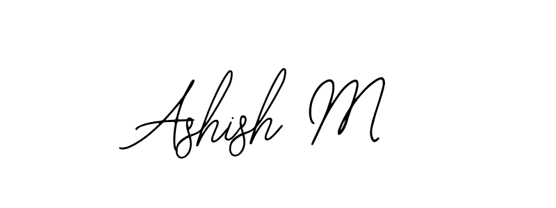 Similarly Bearetta-2O07w is the best handwritten signature design. Signature creator online .You can use it as an online autograph creator for name Ashish M. Ashish M signature style 12 images and pictures png