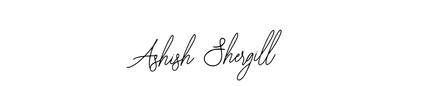 How to make Ashish Shergill name signature. Use Bearetta-2O07w style for creating short signs online. This is the latest handwritten sign. Ashish Shergill signature style 12 images and pictures png