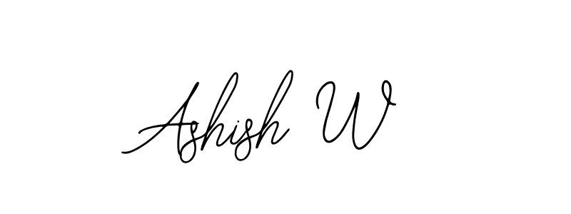 Design your own signature with our free online signature maker. With this signature software, you can create a handwritten (Bearetta-2O07w) signature for name Ashish W. Ashish W signature style 12 images and pictures png