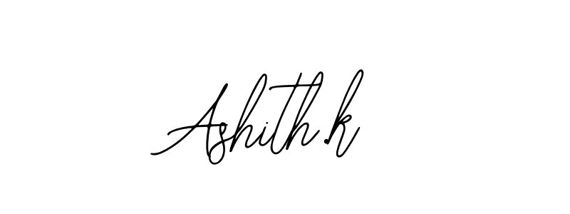 How to make Ashith.k name signature. Use Bearetta-2O07w style for creating short signs online. This is the latest handwritten sign. Ashith.k signature style 12 images and pictures png