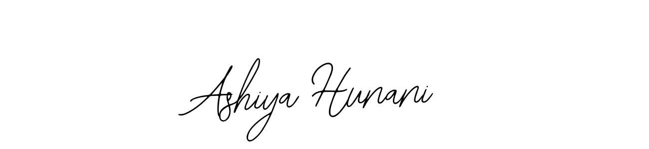 How to make Ashiya Hunani name signature. Use Bearetta-2O07w style for creating short signs online. This is the latest handwritten sign. Ashiya Hunani signature style 12 images and pictures png
