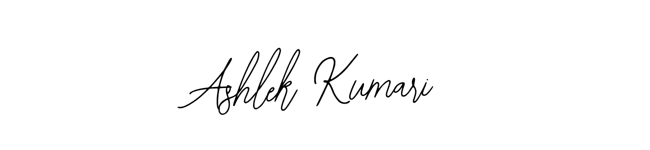 How to make Ashlek Kumari name signature. Use Bearetta-2O07w style for creating short signs online. This is the latest handwritten sign. Ashlek Kumari signature style 12 images and pictures png