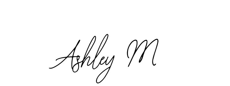 How to make Ashley M name signature. Use Bearetta-2O07w style for creating short signs online. This is the latest handwritten sign. Ashley M signature style 12 images and pictures png