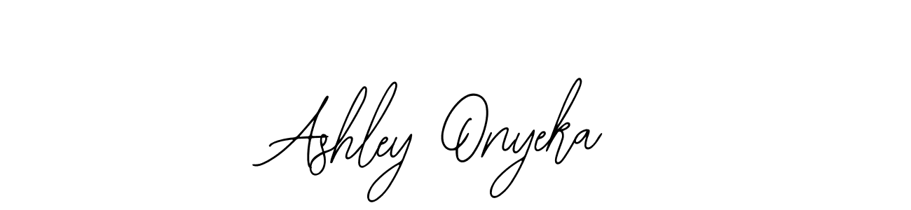 Also You can easily find your signature by using the search form. We will create Ashley Onyeka name handwritten signature images for you free of cost using Bearetta-2O07w sign style. Ashley Onyeka signature style 12 images and pictures png