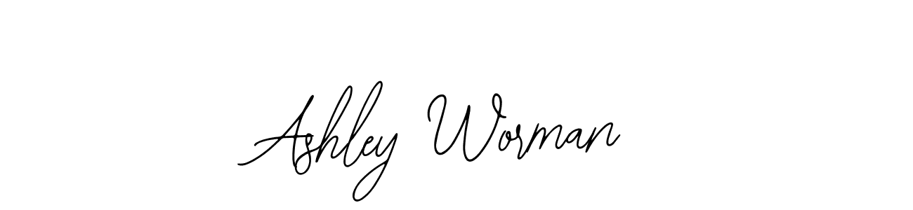 You should practise on your own different ways (Bearetta-2O07w) to write your name (Ashley Worman) in signature. don't let someone else do it for you. Ashley Worman signature style 12 images and pictures png