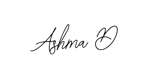 Also we have Ashma D name is the best signature style. Create professional handwritten signature collection using Bearetta-2O07w autograph style. Ashma D signature style 12 images and pictures png