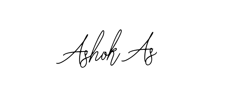 Design your own signature with our free online signature maker. With this signature software, you can create a handwritten (Bearetta-2O07w) signature for name Ashok As. Ashok As signature style 12 images and pictures png