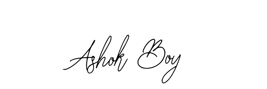 How to make Ashok Boy name signature. Use Bearetta-2O07w style for creating short signs online. This is the latest handwritten sign. Ashok Boy signature style 12 images and pictures png