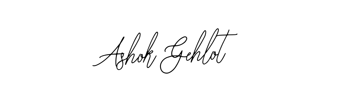 You should practise on your own different ways (Bearetta-2O07w) to write your name (Ashok Gehlot) in signature. don't let someone else do it for you. Ashok Gehlot signature style 12 images and pictures png