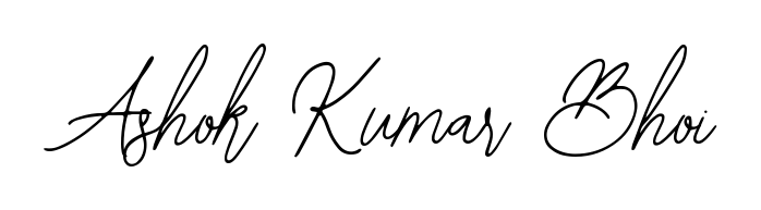 Create an unforgettable impression when signing with Ashok Kumar Bhoi name styled in Bearetta-2O07w typography. 100% free online generator. Ashok Kumar Bhoi signature style 12 images and pictures png