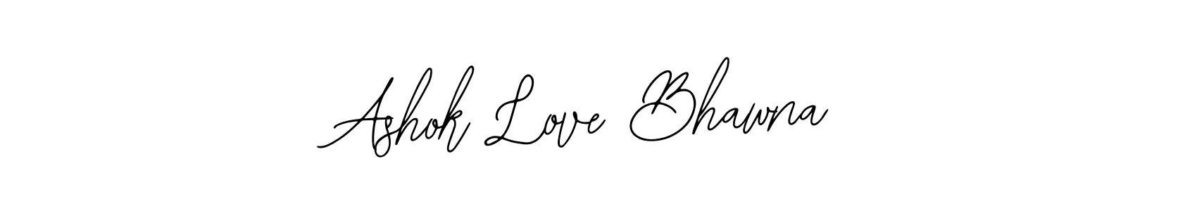 How to make Ashok Love Bhawna name signature. Use Bearetta-2O07w style for creating short signs online. This is the latest handwritten sign. Ashok Love Bhawna signature style 12 images and pictures png
