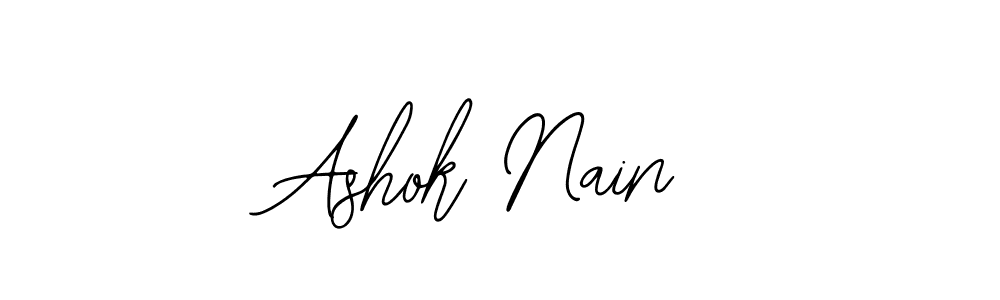 Use a signature maker to create a handwritten signature online. With this signature software, you can design (Bearetta-2O07w) your own signature for name Ashok Nain. Ashok Nain signature style 12 images and pictures png