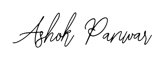 A stylish, flowing autograph style designed for name Ashok Panwar using Bearetta-2O07w typography. Perfect for digital creative projects. Ashok Panwar signature style 12 images and pictures png