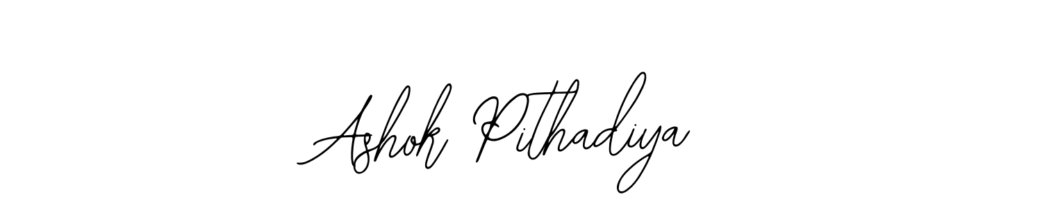 How to make Ashok Pithadiya name signature. Use Bearetta-2O07w style for creating short signs online. This is the latest handwritten sign. Ashok Pithadiya signature style 12 images and pictures png