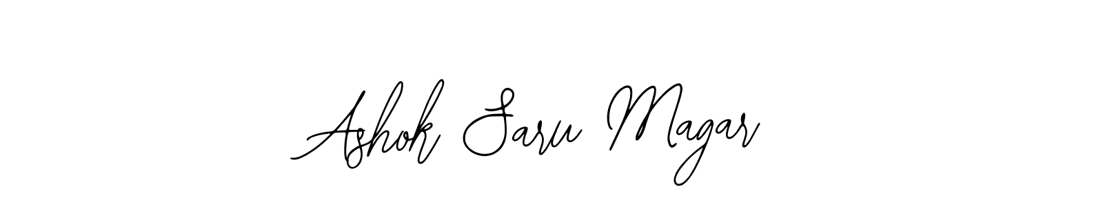 Design your own signature with our free online signature maker. With this signature software, you can create a handwritten (Bearetta-2O07w) signature for name Ashok Saru Magar. Ashok Saru Magar signature style 12 images and pictures png