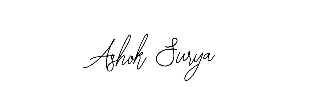 You should practise on your own different ways (Bearetta-2O07w) to write your name (Ashok Surya) in signature. don't let someone else do it for you. Ashok Surya signature style 12 images and pictures png