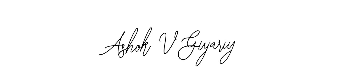 Create a beautiful signature design for name Ashok V Gujariy. With this signature (Bearetta-2O07w) fonts, you can make a handwritten signature for free. Ashok V Gujariy signature style 12 images and pictures png