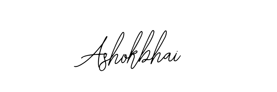 You should practise on your own different ways (Bearetta-2O07w) to write your name (Ashokbhai) in signature. don't let someone else do it for you. Ashokbhai signature style 12 images and pictures png