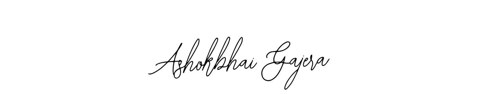 How to make Ashokbhai Gajera name signature. Use Bearetta-2O07w style for creating short signs online. This is the latest handwritten sign. Ashokbhai Gajera signature style 12 images and pictures png