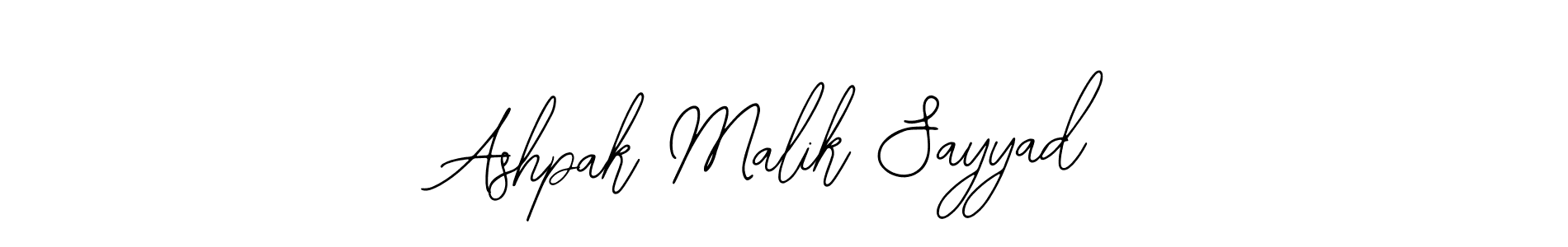 if you are searching for the best signature style for your name Ashpak Malik Sayyad. so please give up your signature search. here we have designed multiple signature styles  using Bearetta-2O07w. Ashpak Malik Sayyad signature style 12 images and pictures png