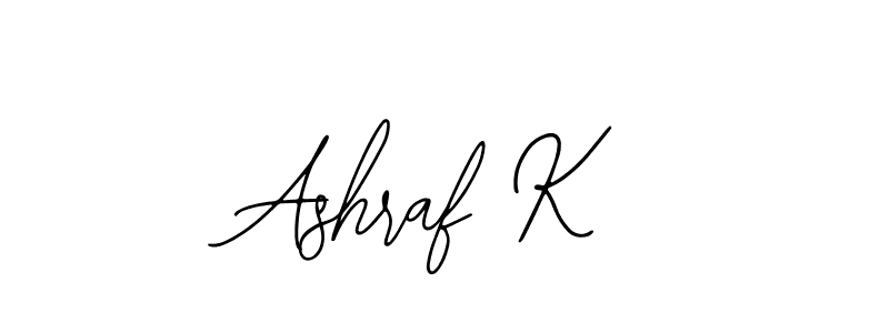 Bearetta-2O07w is a professional signature style that is perfect for those who want to add a touch of class to their signature. It is also a great choice for those who want to make their signature more unique. Get Ashraf K name to fancy signature for free. Ashraf K signature style 12 images and pictures png