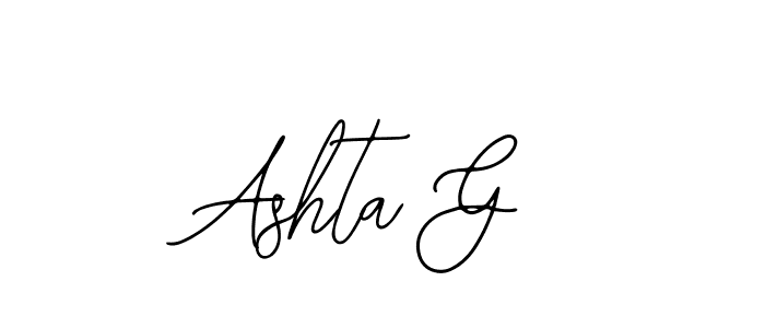 Design your own signature with our free online signature maker. With this signature software, you can create a handwritten (Bearetta-2O07w) signature for name Ashta G. Ashta G signature style 12 images and pictures png