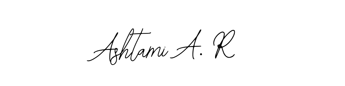 You should practise on your own different ways (Bearetta-2O07w) to write your name (Ashtami A. R) in signature. don't let someone else do it for you. Ashtami A. R signature style 12 images and pictures png