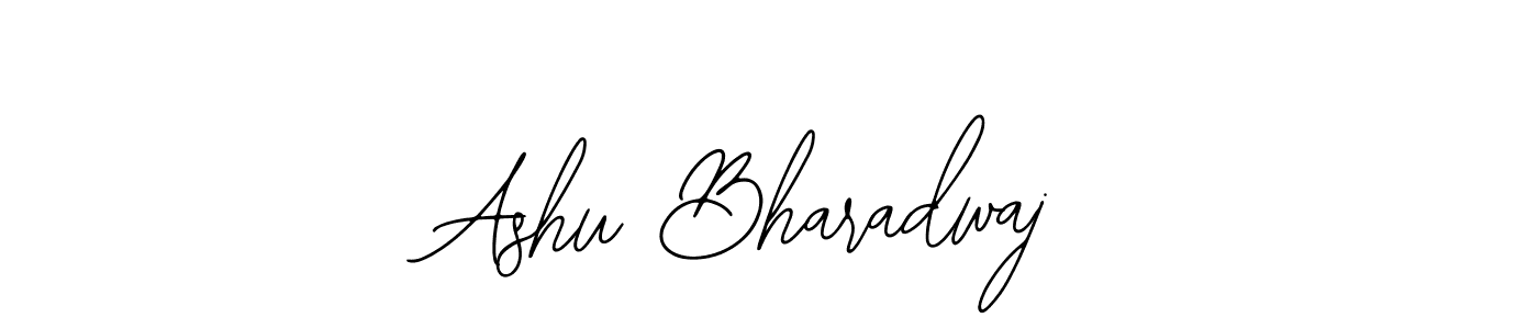 You should practise on your own different ways (Bearetta-2O07w) to write your name (Ashu Bharadwaj) in signature. don't let someone else do it for you. Ashu Bharadwaj signature style 12 images and pictures png