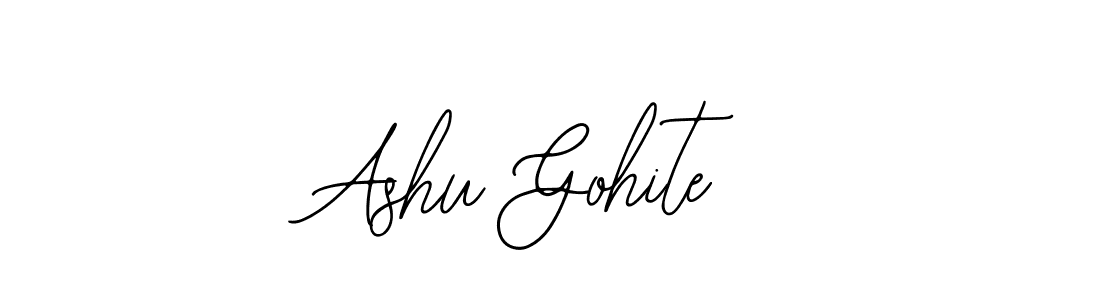 How to make Ashu Gohite name signature. Use Bearetta-2O07w style for creating short signs online. This is the latest handwritten sign. Ashu Gohite signature style 12 images and pictures png