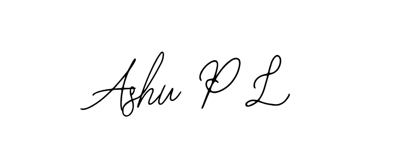 Use a signature maker to create a handwritten signature online. With this signature software, you can design (Bearetta-2O07w) your own signature for name Ashu P L. Ashu P L signature style 12 images and pictures png