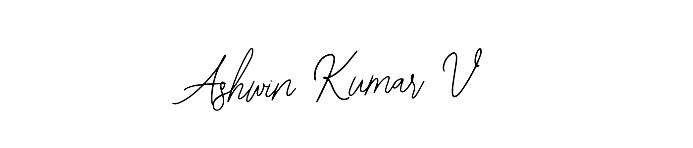 Create a beautiful signature design for name Ashwin Kumar V. With this signature (Bearetta-2O07w) fonts, you can make a handwritten signature for free. Ashwin Kumar V signature style 12 images and pictures png