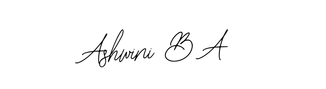 Design your own signature with our free online signature maker. With this signature software, you can create a handwritten (Bearetta-2O07w) signature for name Ashwini B A. Ashwini B A signature style 12 images and pictures png