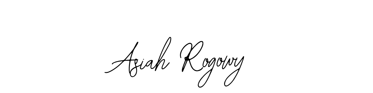 Make a beautiful signature design for name Asiah Rogowy. With this signature (Bearetta-2O07w) style, you can create a handwritten signature for free. Asiah Rogowy signature style 12 images and pictures png