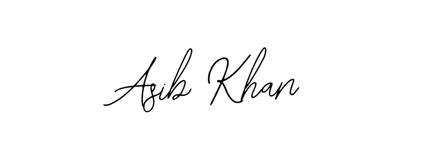 You should practise on your own different ways (Bearetta-2O07w) to write your name (Asib Khan) in signature. don't let someone else do it for you. Asib Khan signature style 12 images and pictures png